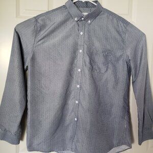 Rue Saint Patrick Dress Shirt Mens XL Blue White Check Long Sleeve Button Down